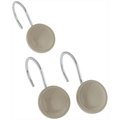 Carnation Home Fashions Carnation Home Fashions PHP-COL-44 Color Rounds Resin Shower Curtain Hooks in Linen - Set of 12 PHP-COL/44